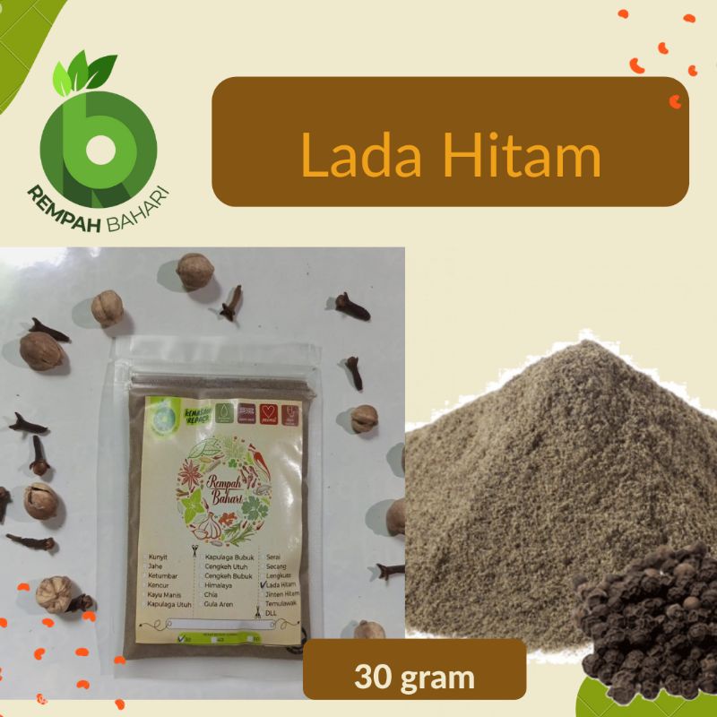 

Lada hitam bubuk murni super halus premium 30 gr