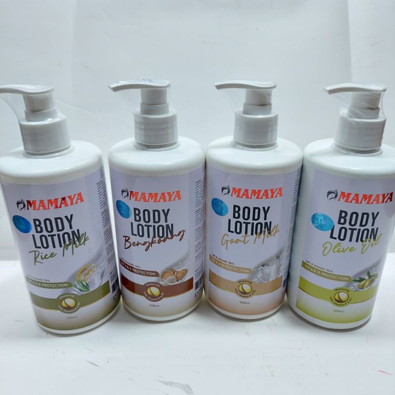 ⭐ BAGUS ⭐ MAMAYA Body Lotion Goat | Rice Milk | Olive Oil | Bengkoang Pemutih Whitening 250ml &amp; 500ml Papaya (✔BPOM)