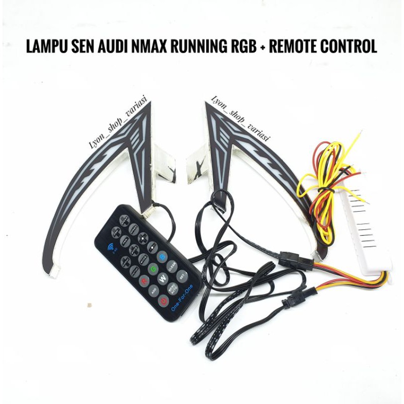 Lampu Sen Alis Audi Nmax RGB Running Plus Remote Control