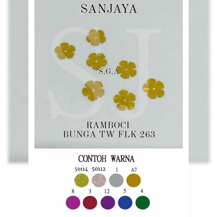 Sequins Payet Ramboci Bentuk Bunga / Ramboci Bunga Taiwan (Flk263) 14Mm