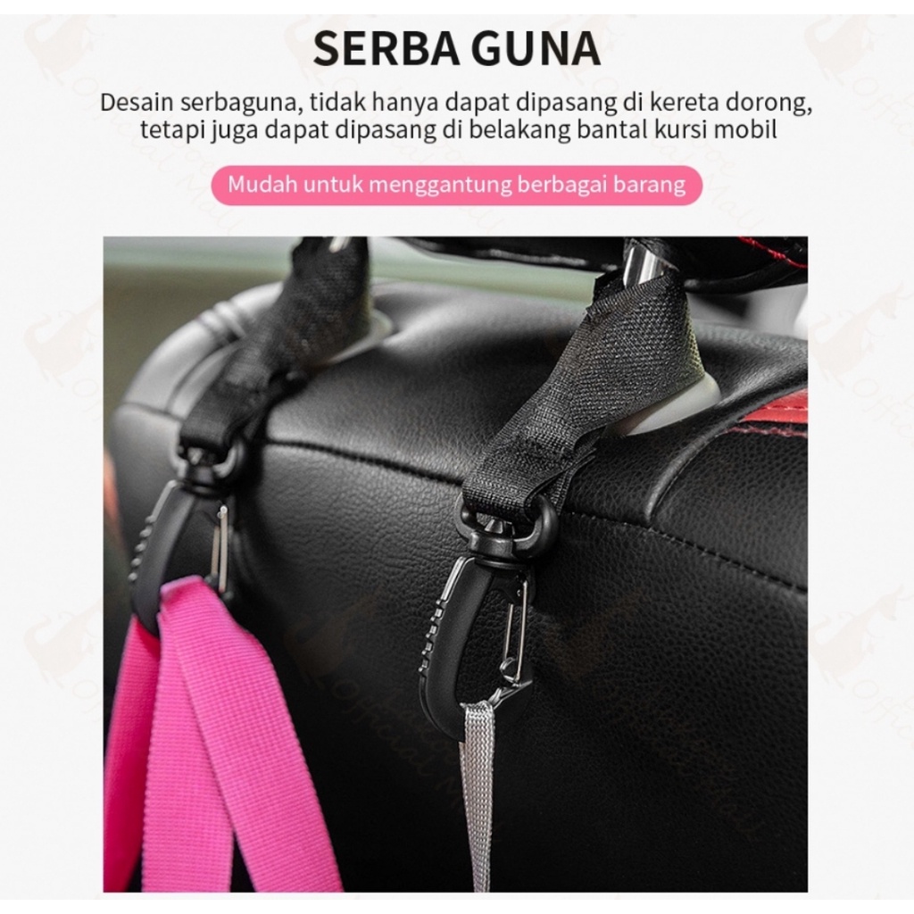 Gantungan Stroller Hook Kereta Drong Bayi 360 Velcro Serbaguna