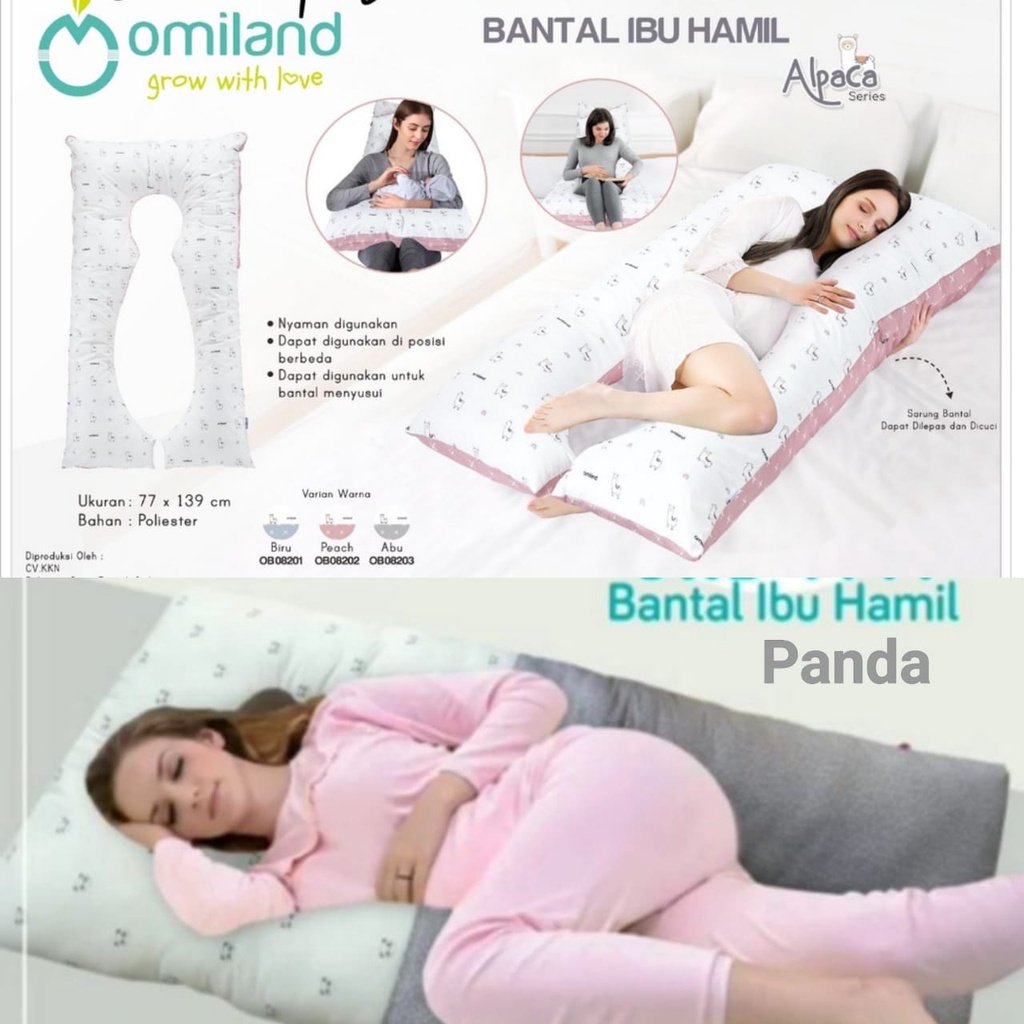 Omiland maternity pillow bantal ibu hamil (sarung bisa dilepas)  Alpaca Series OB08201