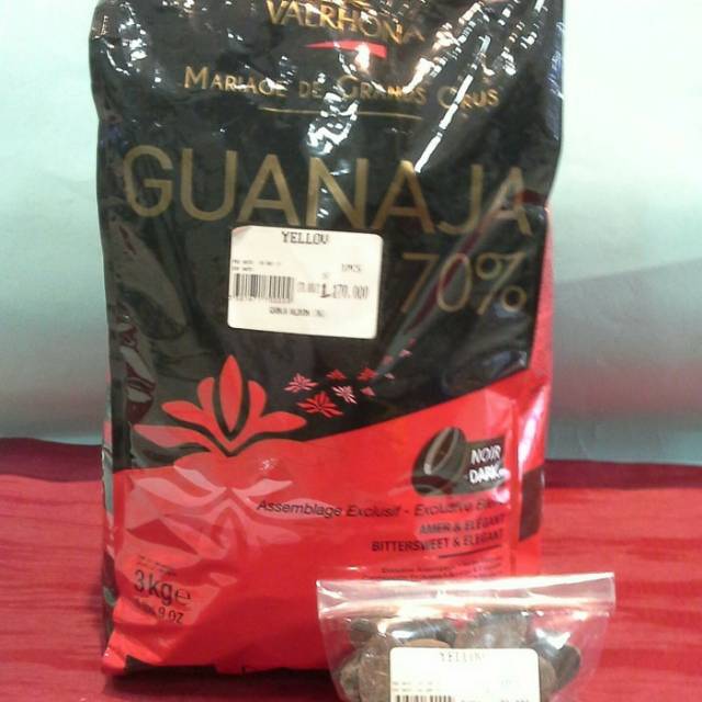 

Valrhona Guanaja 70% repack 200 gr dari kemasan 3 kg