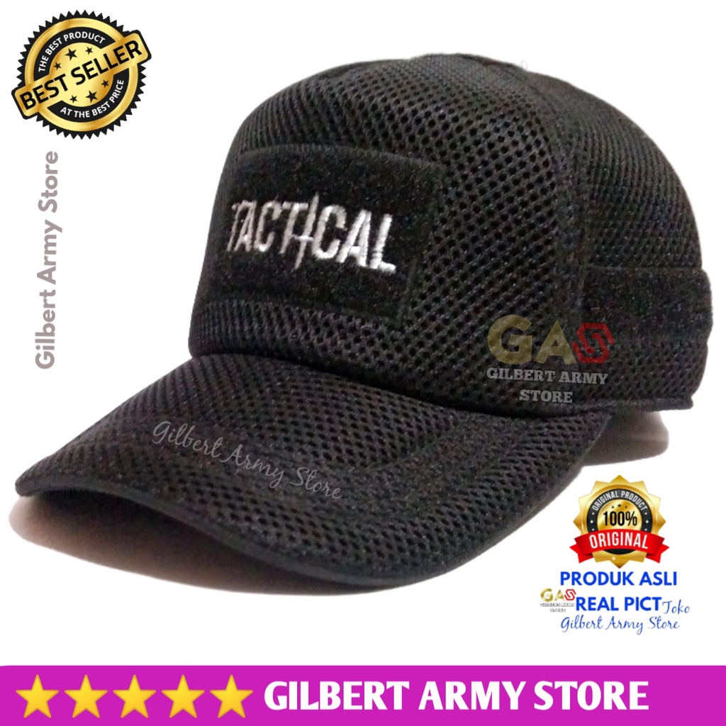 GILBERT ARMY STORE- Grosir Topi Velcro Perekat Jala Jaring Army Tan Gurun Murah kualitas premium