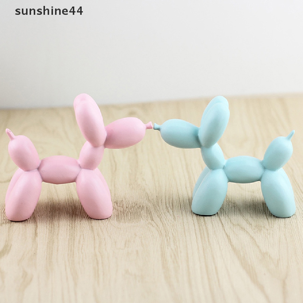 Sunshine Dekorasi Kue Bentuk Balon Anjing Kecil Bahan Resin