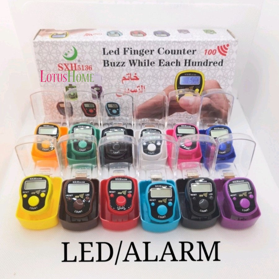 Tasbih Digital LED Finger Counter Digital Lampu LED Alat Hitung Elektronik Tasbih Mini murah Tasbih Digital Mini / Tasbih Elektrik Mini alat