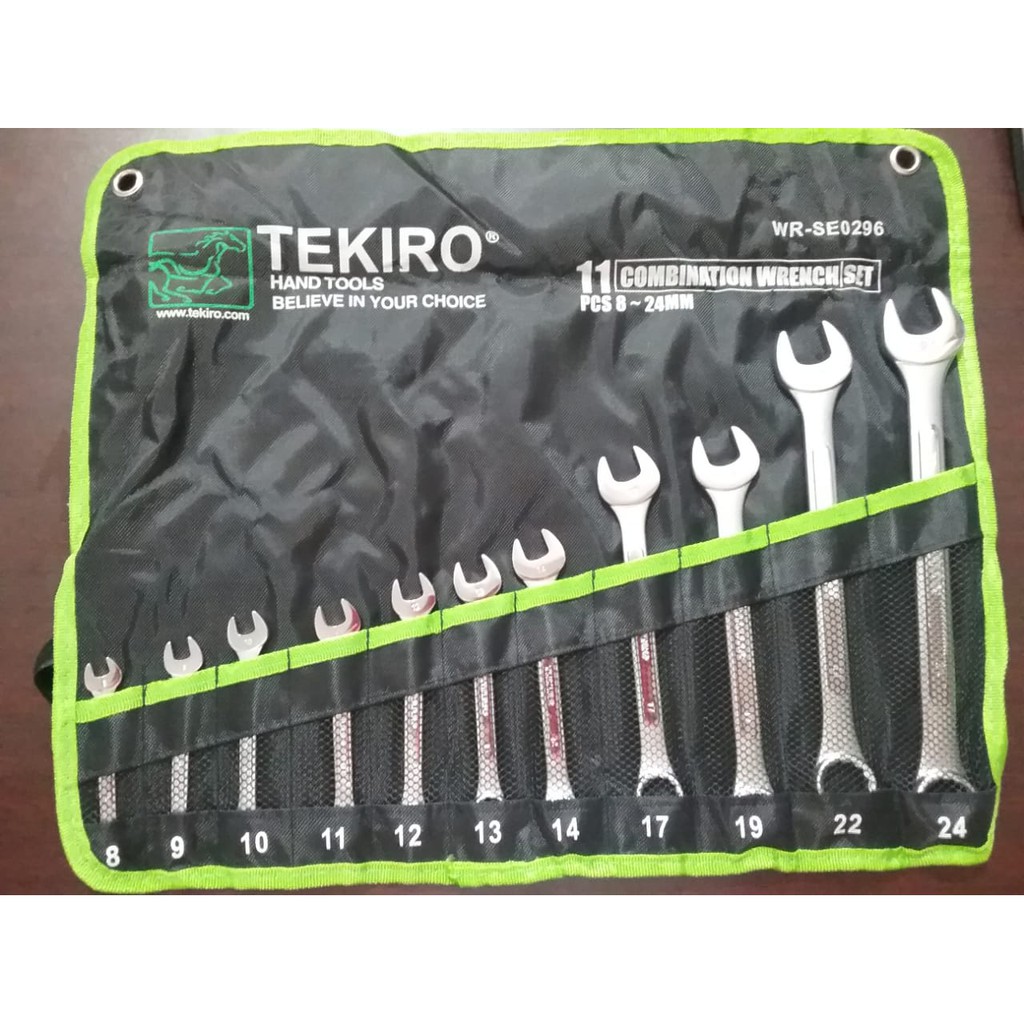 Tekiro Kunci Ringpass Set Ukuran 8 - 24 mm 11 Pcs / Kunci Kombinasi 8-24 mm