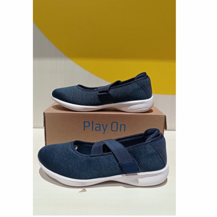 SEPATU WANITA ORIGINAL POWER BY BATA WEDGES - Biru, 36