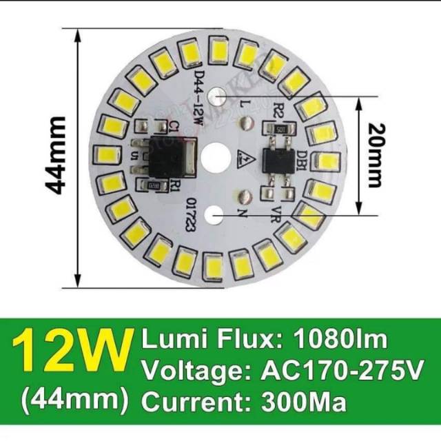PCB SMD AC 220V Mata Lampu LED 12W 12 Watt 5230 Dimmable Tanpa Driver
