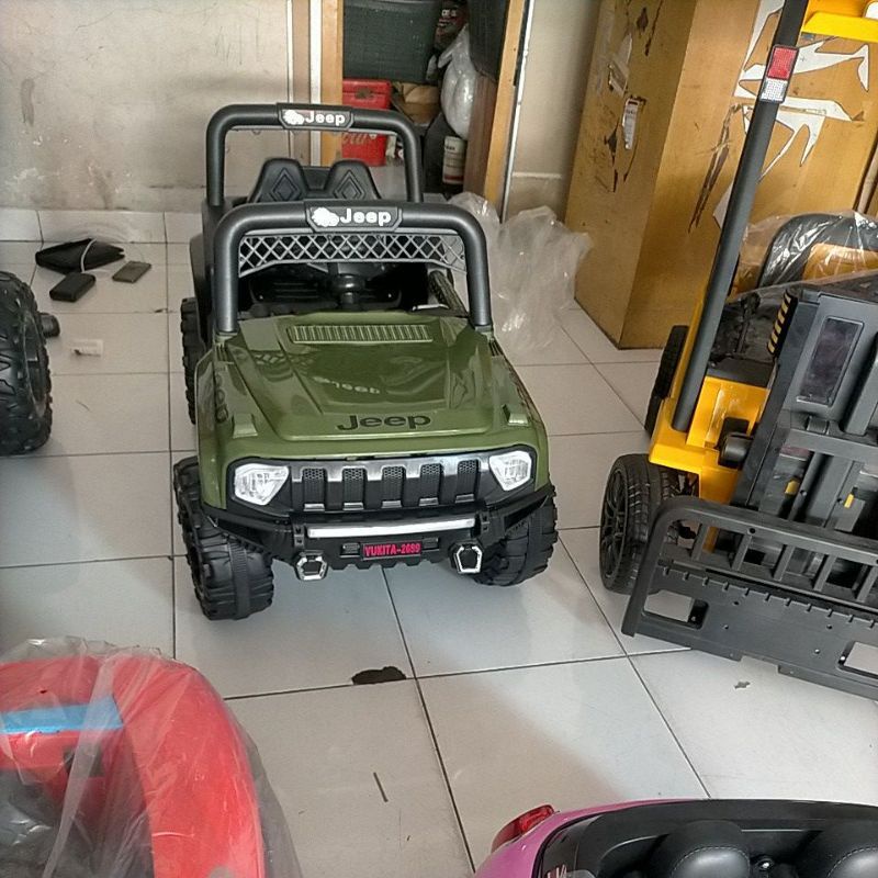 MOBIL AKI JEEP ARMY YUKITA 2699 - MAINAN MOBIL AKI -MAINAN ANAK