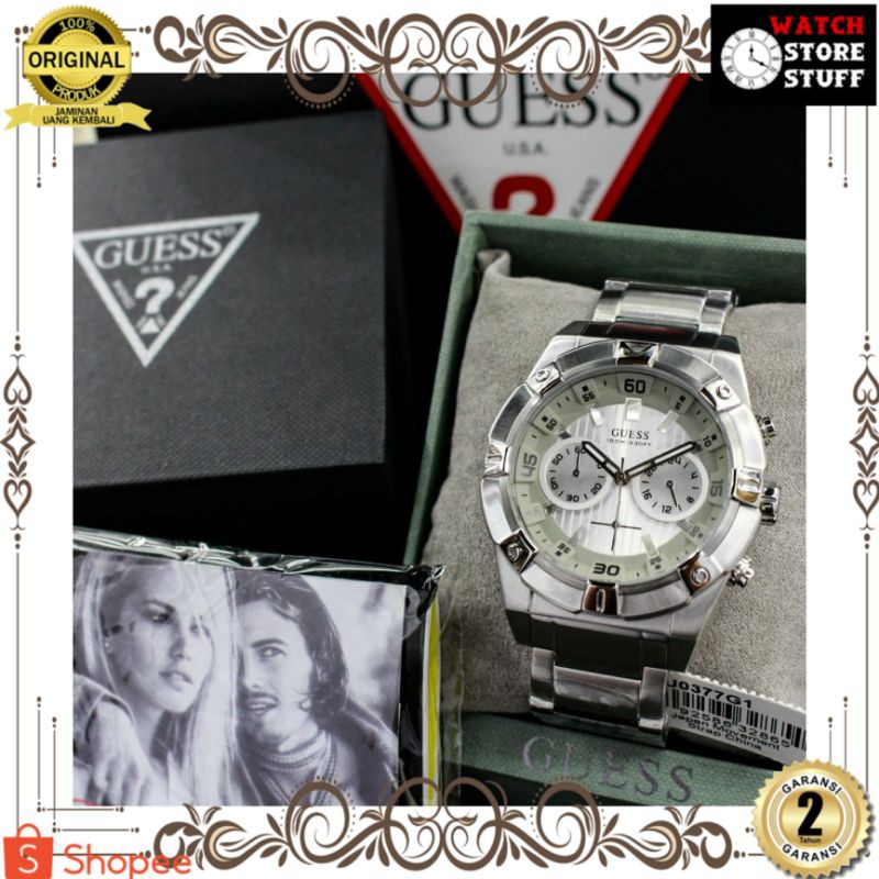 JAM TANGAN PRIA WANITA | RANTAI | KULIT | KARET | MURAH | PRIA gu3ss W0377G1 ORIGINAL