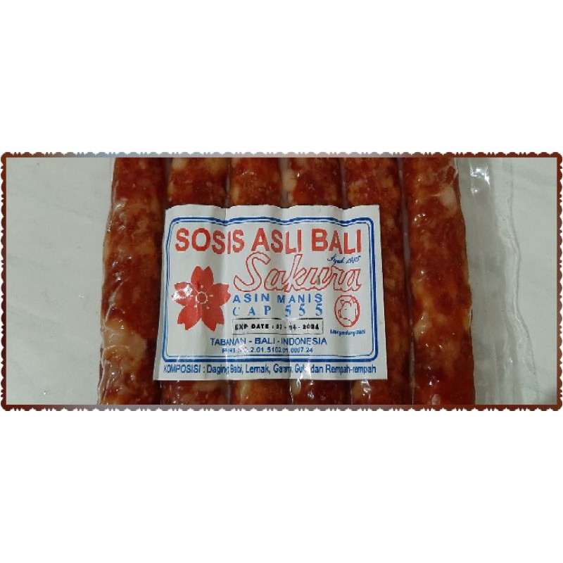 

Sosis Bali babi (lapciong) Sakura - non halal