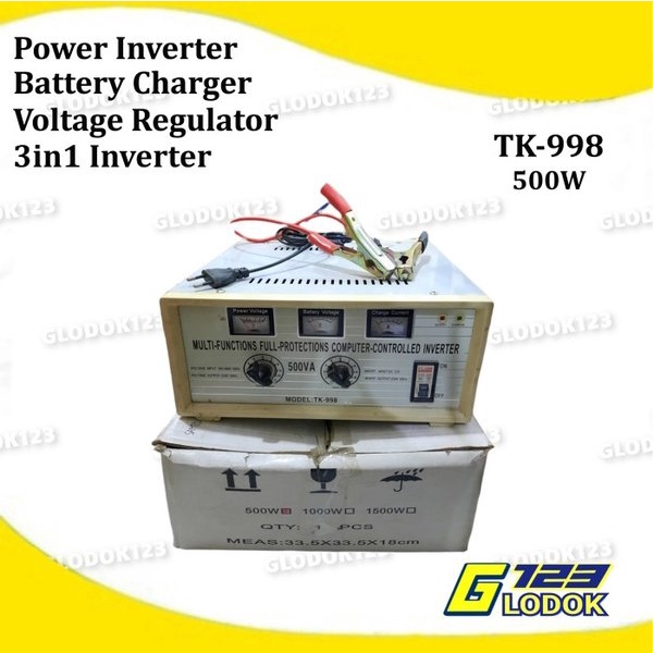 Power Inverter 3 in 1 DC AC Voltage Regulator Charger Cas Aki