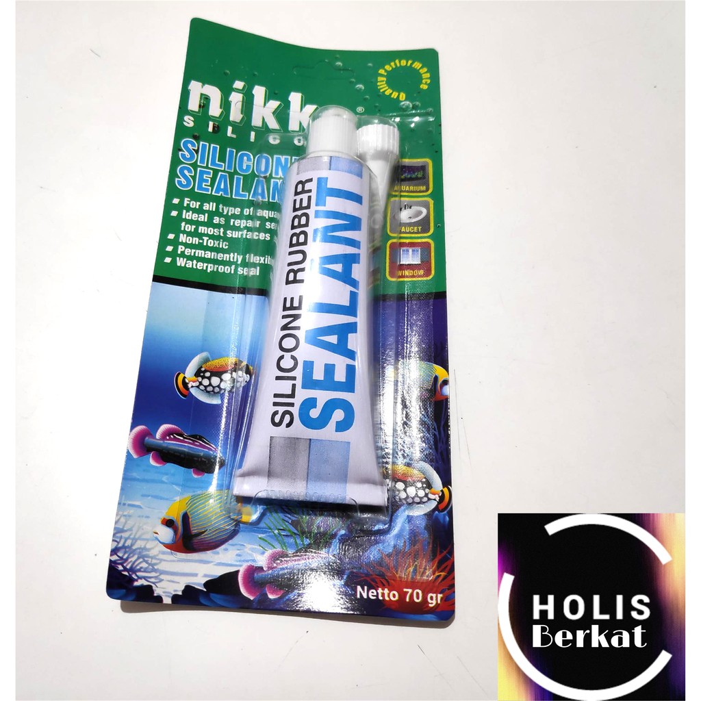 Lem Kaca Sealant Nikko 70 Gram / Sealent Silicone Kaca Aquarium