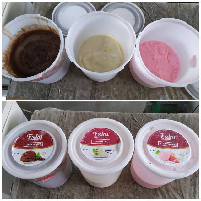 

Es Krim merk EsKu isi 8 Liter Area Medan Saja