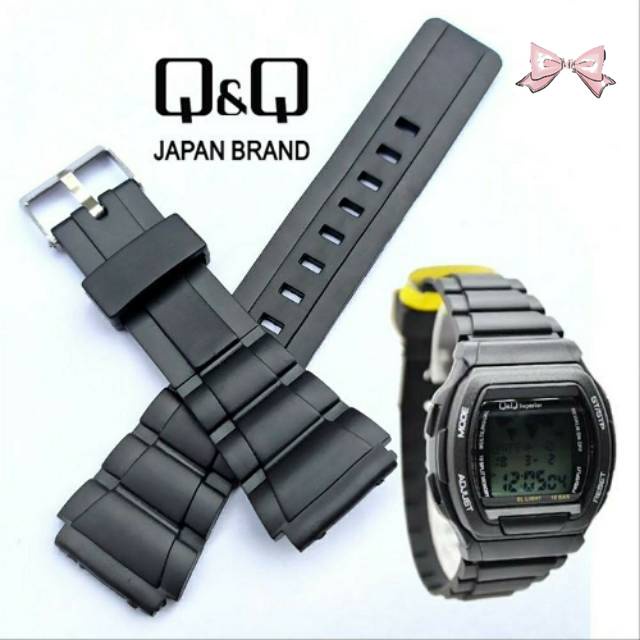 Tali Jam Tangan Q&Q DATABANK SUPERIOR MMW3 MMW3P MMW3P101Y HITAM
