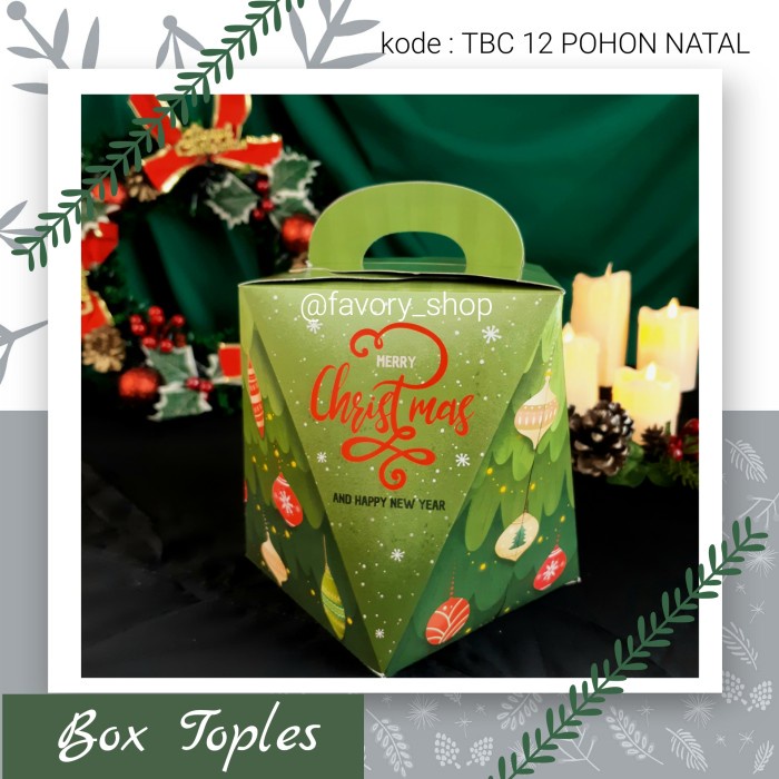 

✨ BISA COD ✨ Box Toples 250gr Natal TBC12 Pohon Natal / Christmas Hampers Packaging