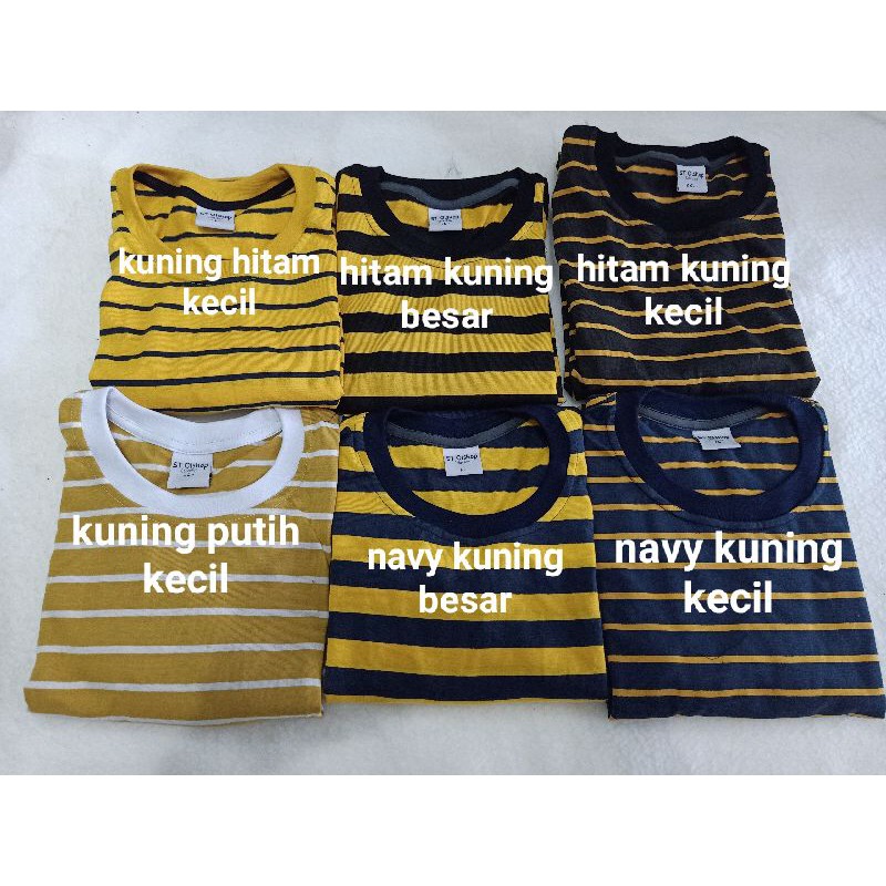 kaos stripe lengan panjang plus rip lengan size xxl