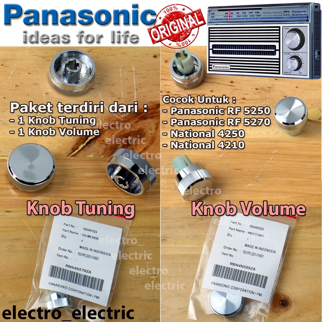 Knob Radio Panasonic National 5250 5270 4250 4210 Original 1 paket