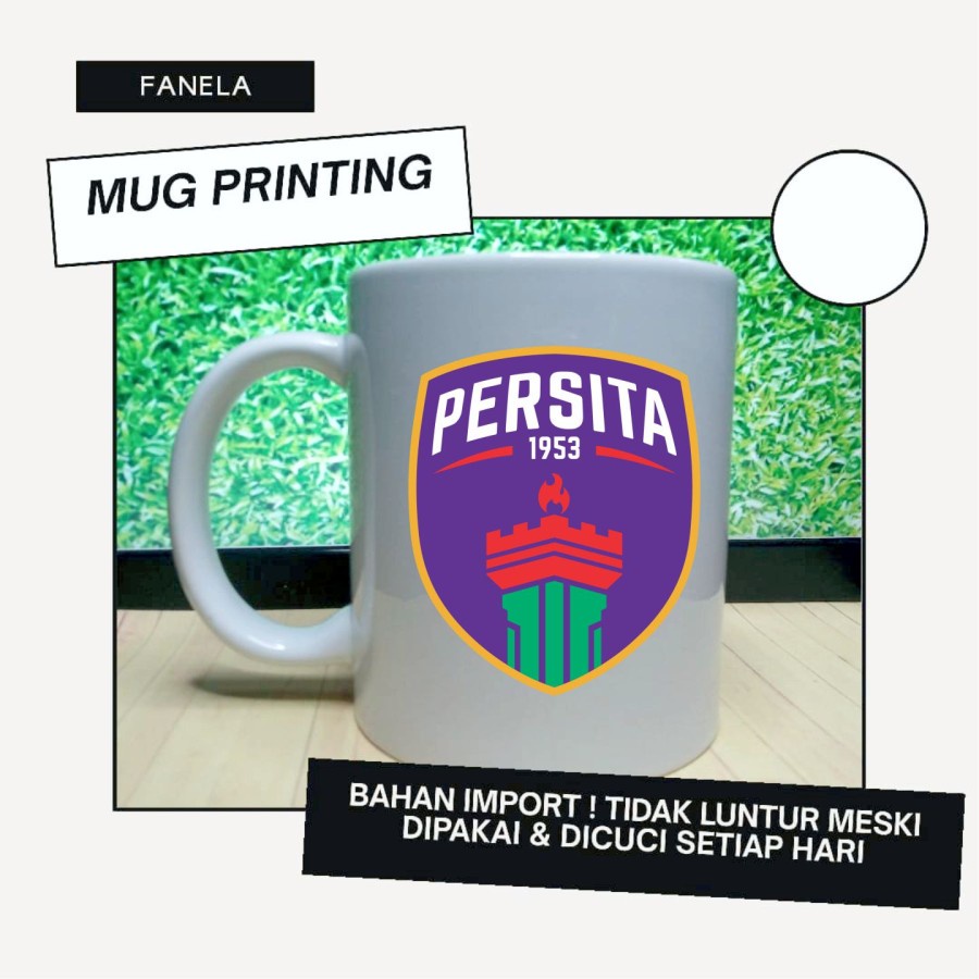 Mug / Gelas Printing Logo Persita Tangerang