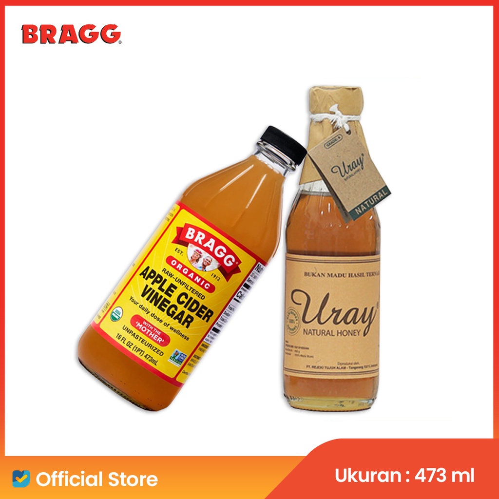 

Bunding Bragg Organic Apple Cider Vinegar 473 ml + Madu Uray 450 gr