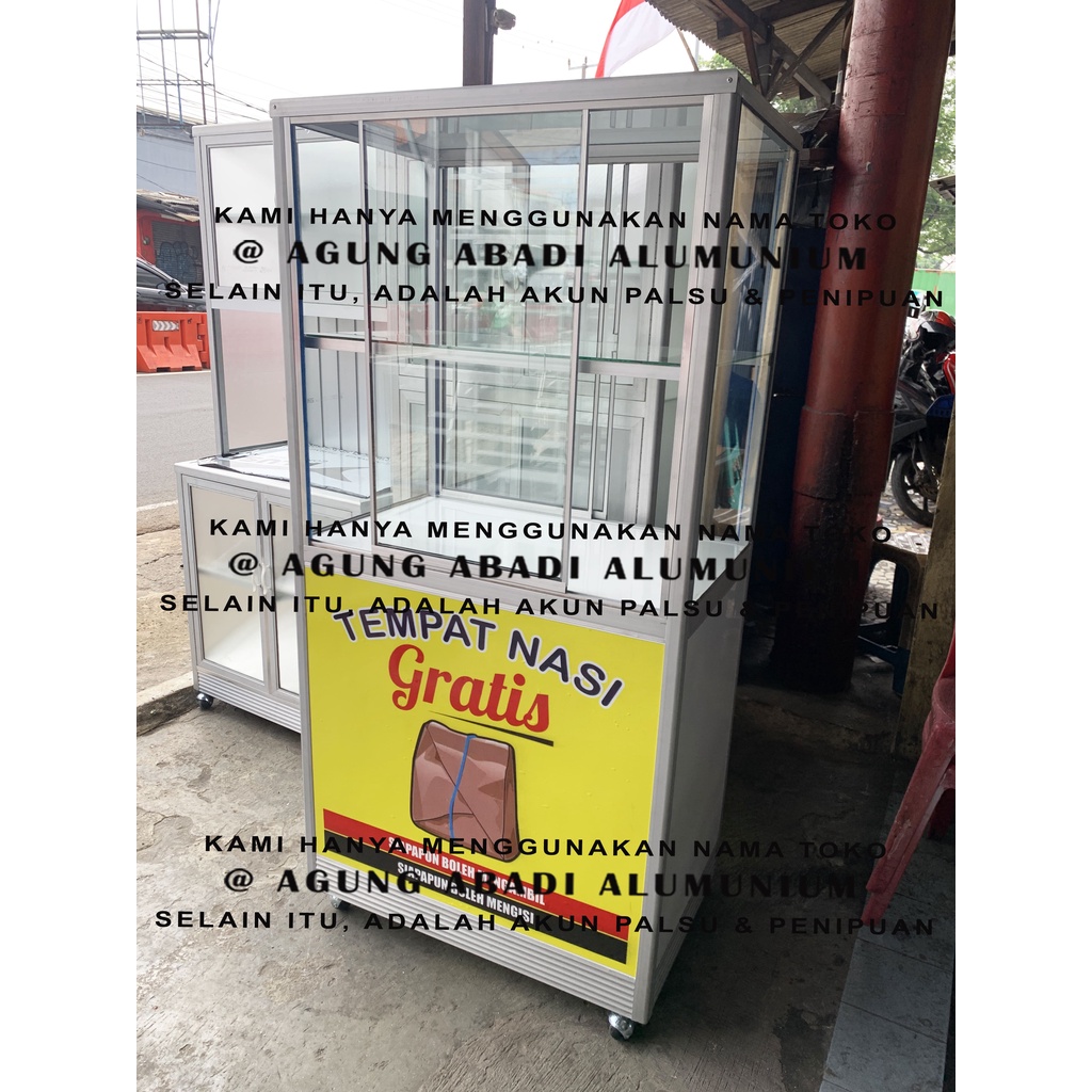 Booth / Etalase / Gerobak / Box dagang makanan nasi