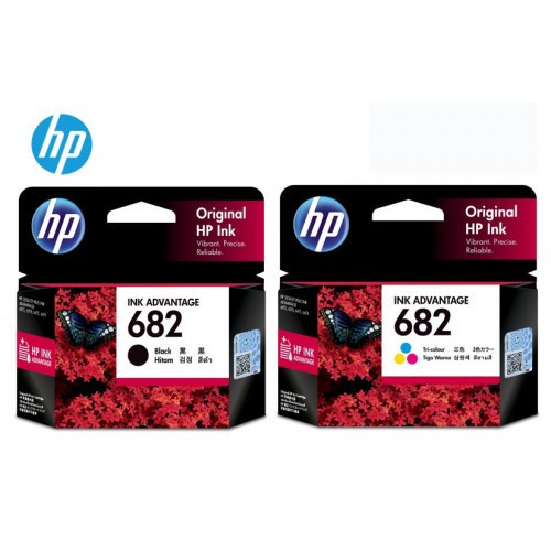 Tinta HP 682 Black or Colour / PAKET TINTA HP 682 BLACK + COLOUR