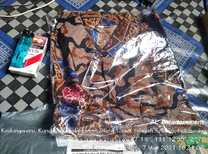 Bswart Batik Hrb026 Kenongo Hem Pendek Anjani Biru Pekalongan M L Xl Batik Pria Murah Modern Grosir