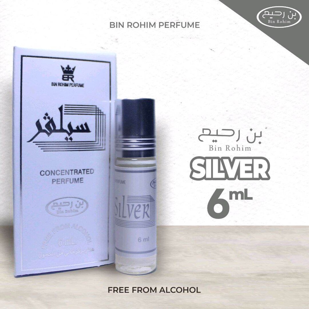 Parfum SILVER Kemasan 6ml Minyak Wangi Roll non alkohol