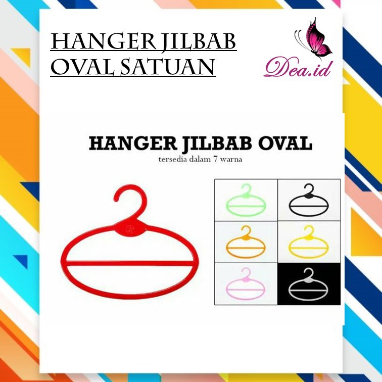 [DEASHOP] ECER HANGER OVAL / HIJAB / JILBAB / KERUDUNG - GANTUNGAN SINGLE OVAL