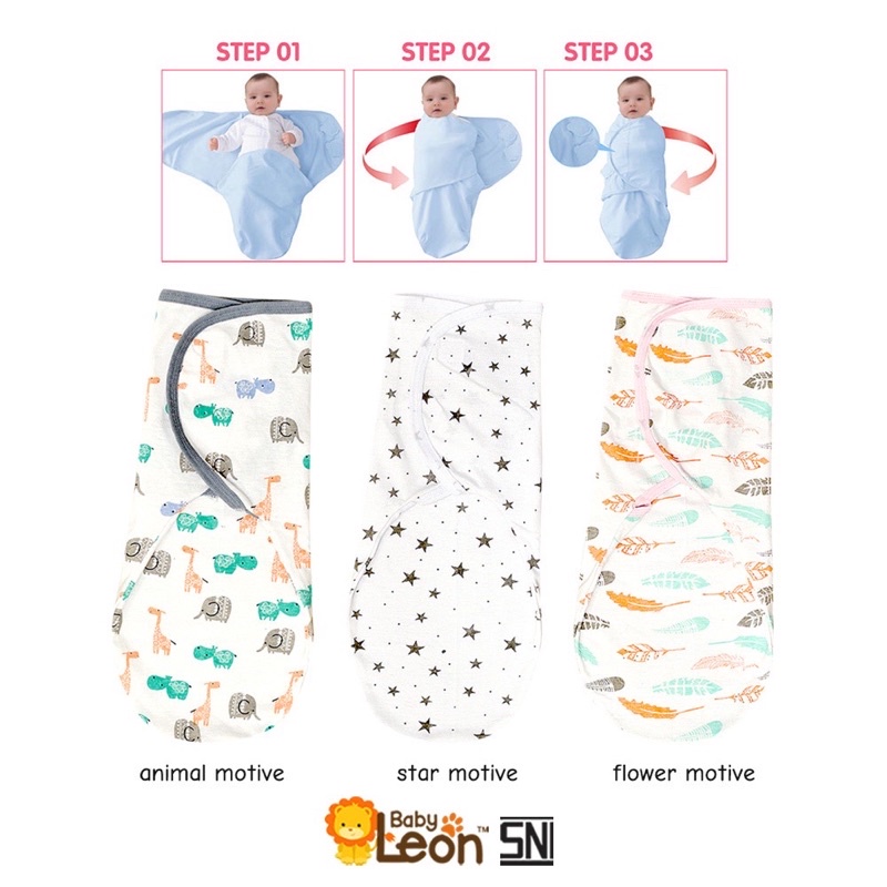Bedong Bayi Instan Bedong Lipat Selimut Baby Newborn Praktis Traveling Blanket Baby
