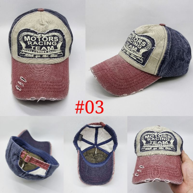 Topi Pria Baseball Cowok Cewek Kombinasi Denim Jeans Fashion