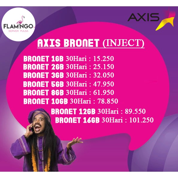 Paket Data Kuota Internet Axis Bronet Aigo Owsem 24jm 12gb 16gb Shopee Indonesia