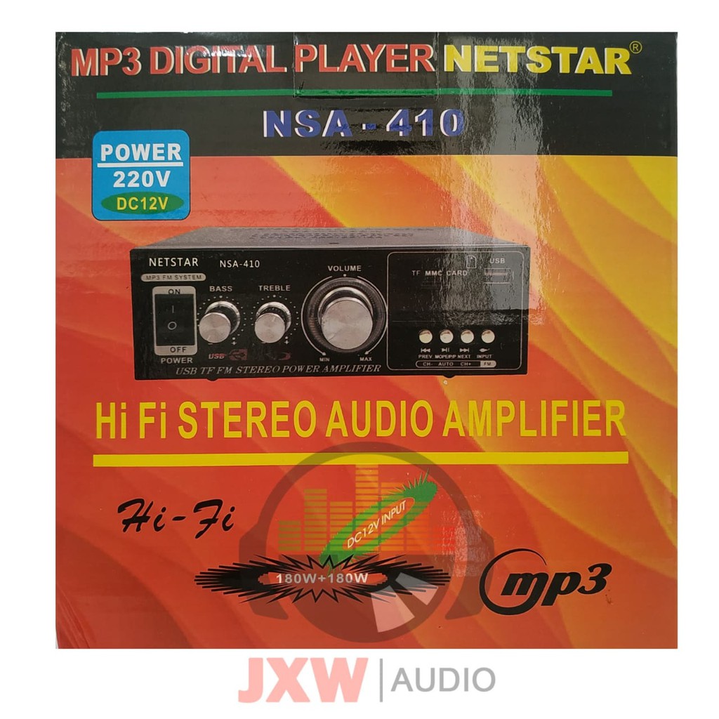 AMPLIFIER KARAOKE NETSTAR NSA 410 BT /  AMPLI NETSTAR NSA410 BLUETOOTH USB MP3 PLAYER BLUETOOTH