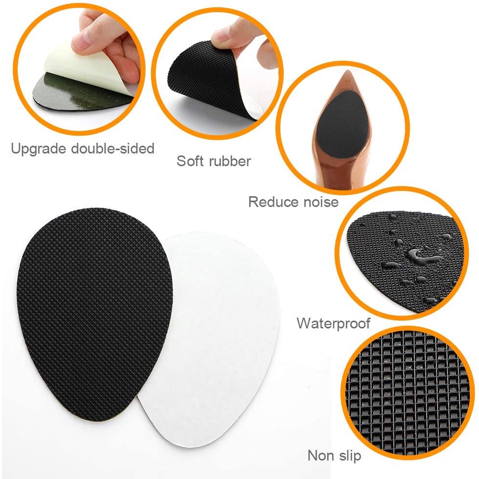 Outsole Anti Slip Sepatu High Heels sepatu hak tinggi Sandal bantalan Anti licin Outsole Protector Rubber Pads - 1 pasang / 2 pcs