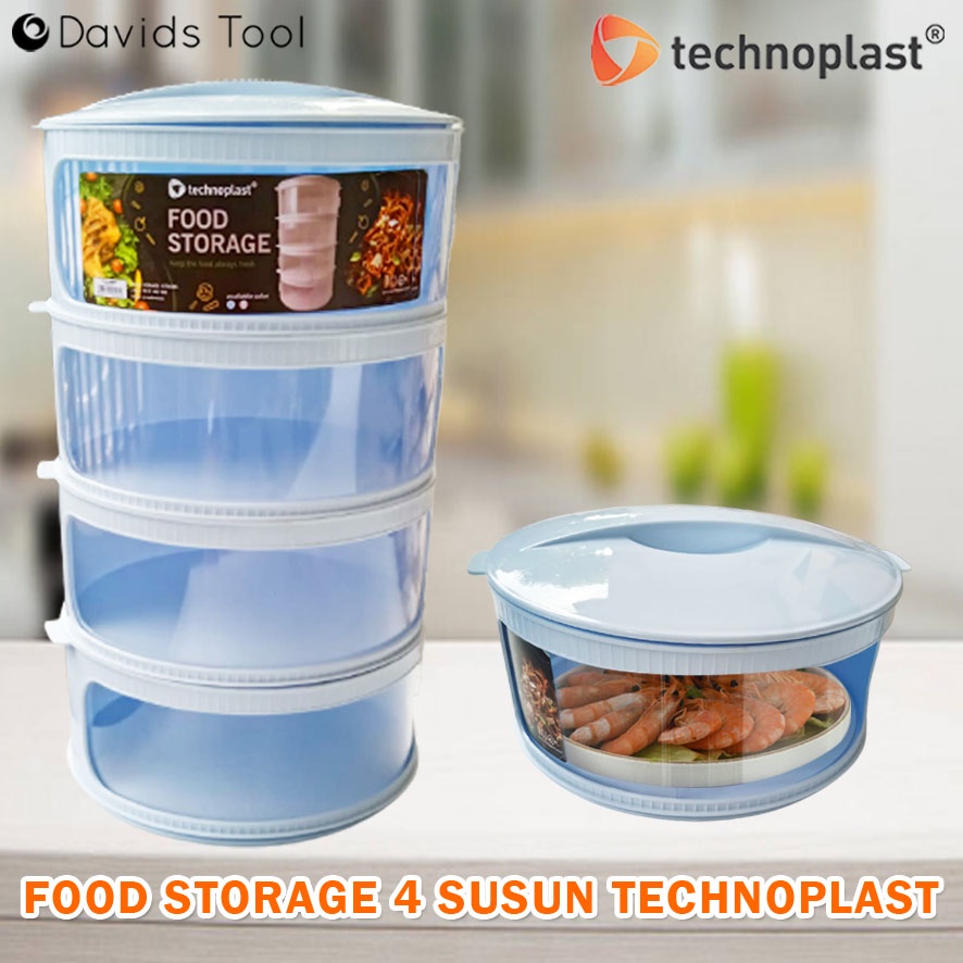 Rak Makanan Susun 4 Food Storage Tudung Saji Technoplast