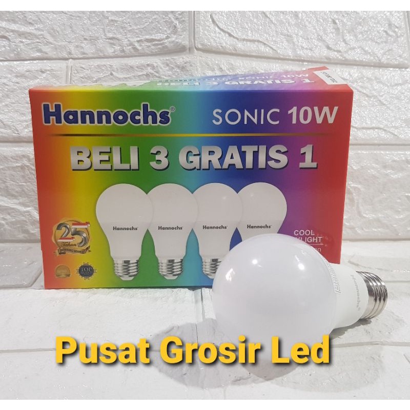 Hannochs Sonic 3 Gratis 1 Paket isi 4 pcs 6 watt, 10 Watt, 13 watt