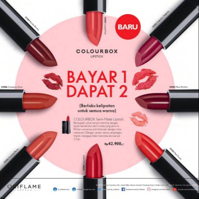 Oriflame Colourbox semi-matte lipstik