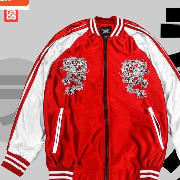 ALLSIZE HITAM PUTIH MERAH BIRU KUNING MOTIF ATAU POLOS / SUKAJAN - SPIRIT OF DRAGON RED PARAGON