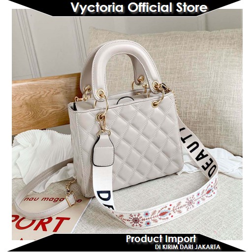 (COD) Vyctoria VOS8910 Tas Selempang Wanita Fashion Import Grosir Promo JT8910 8910