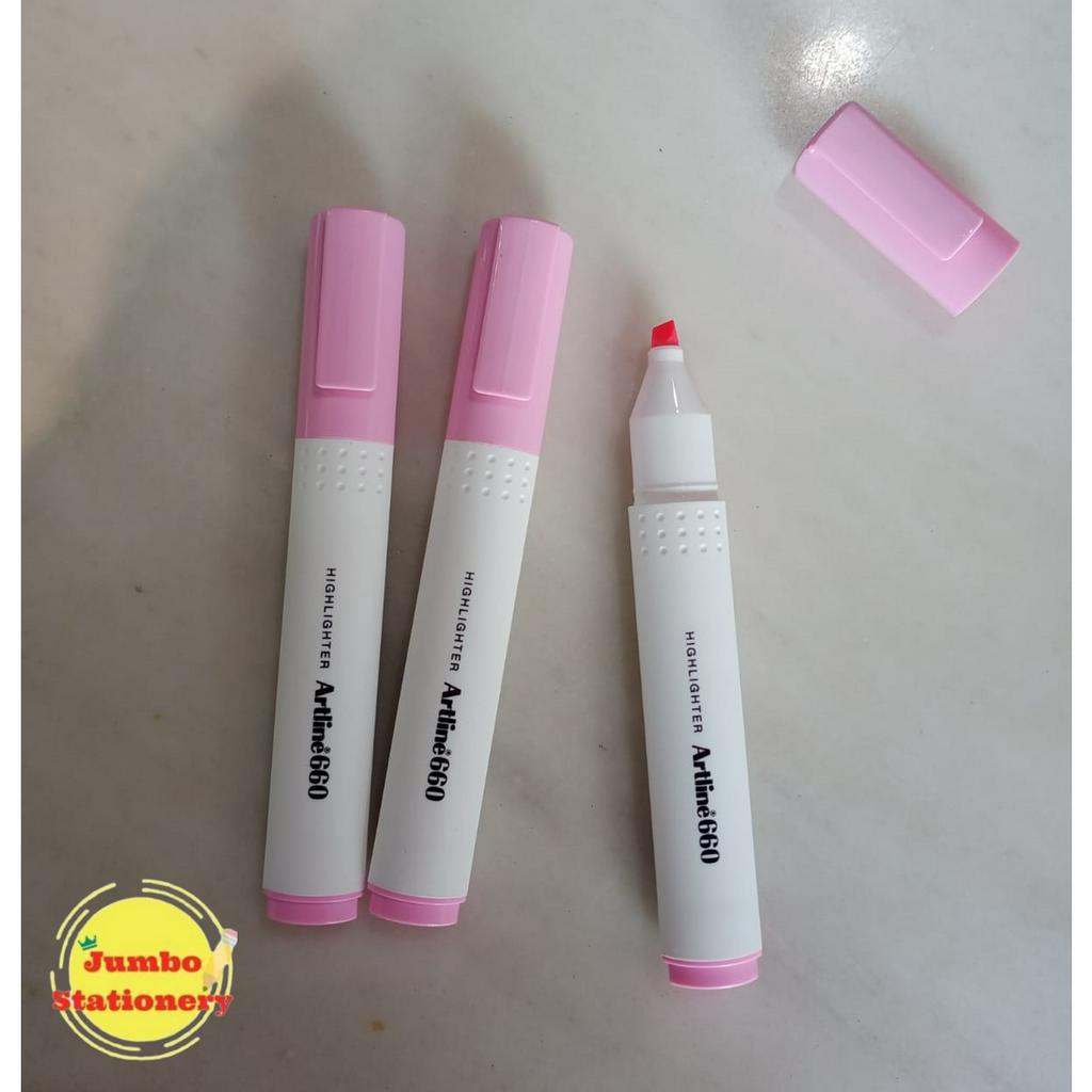 Textliner Highlighter ARTLINE 660 Highliter EK-660 Pastel Pink