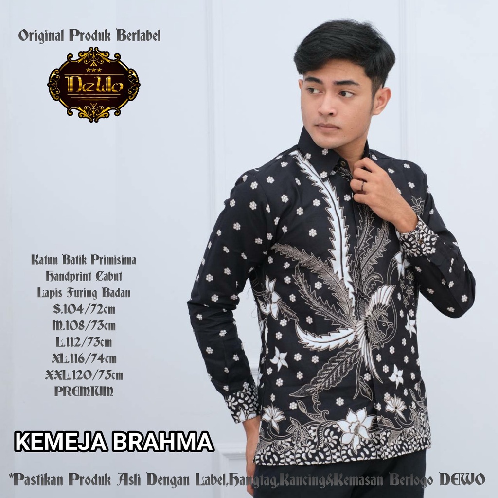 Kemeja Batik Solo  by Butik Batik Solo bahan katun kode KEMEJA BATIK LENGAN PANJANG BRAHMA
