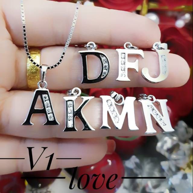 Xuping kalung huruf silver lapis emas 24K 1428