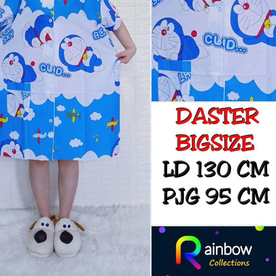 NFQ Piyama DASTER DEWASA, katun jepang, FIT TO XXXL / BIGSIZE /JUMBO , motif DORAEMON AWAN .