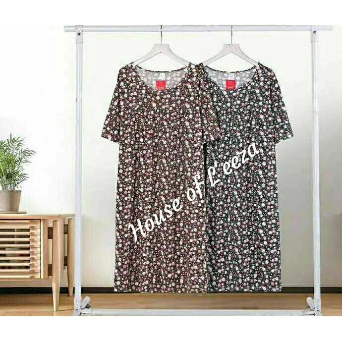 Daster spandex Dark flower bigsize