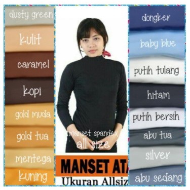 MANSET ATASAN UKURAN JUMBO XXL DAN STANDAR XL BAHAN SPANDEK MANSET LENGAN PANJANG BISA COD