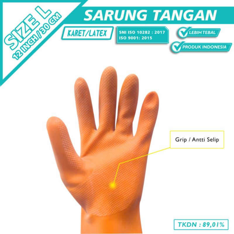 TERMURAH SARUNG TANGAN KARET LATEX / TERLARIS SARUNG TANGAN KARET / SARUNG TANGAN CUCI PIRING