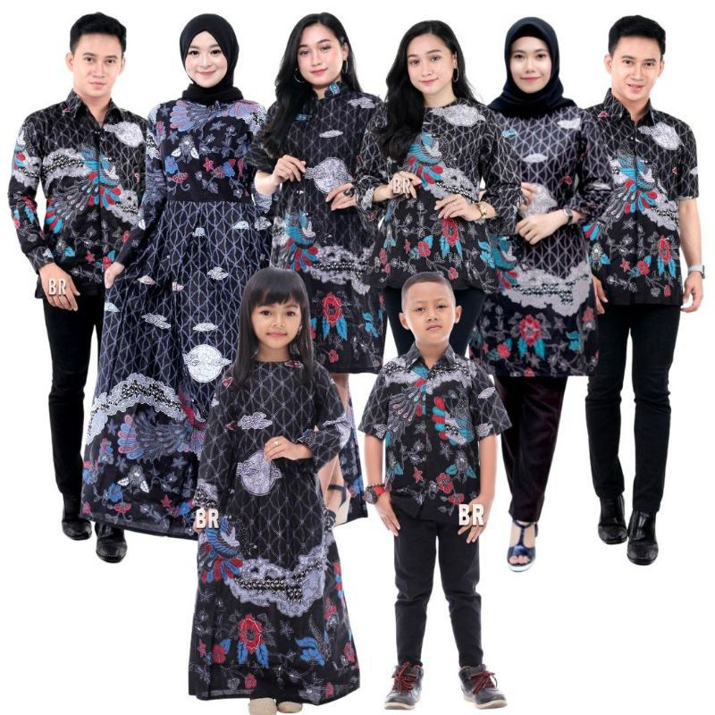 Batik Couple Dress Gamis Muslim Pasangan Keluarga 2021