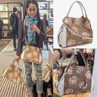 coach edie 31 rose print