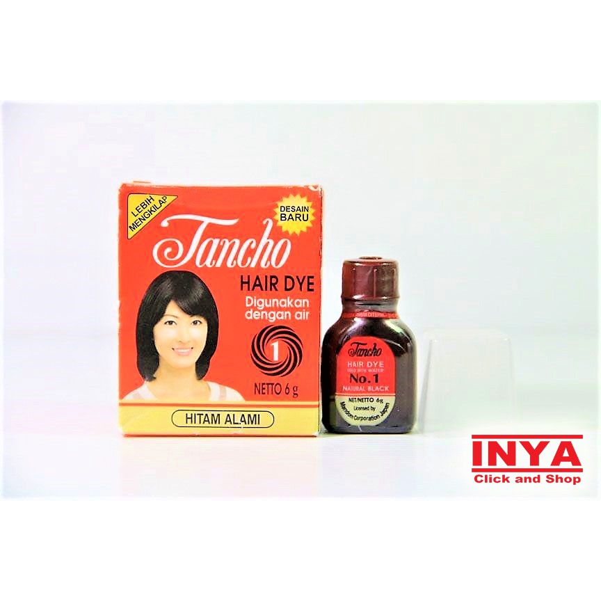 Pewarna Rambut TANCHO BLACK 6g POWDER - Semir Rambut